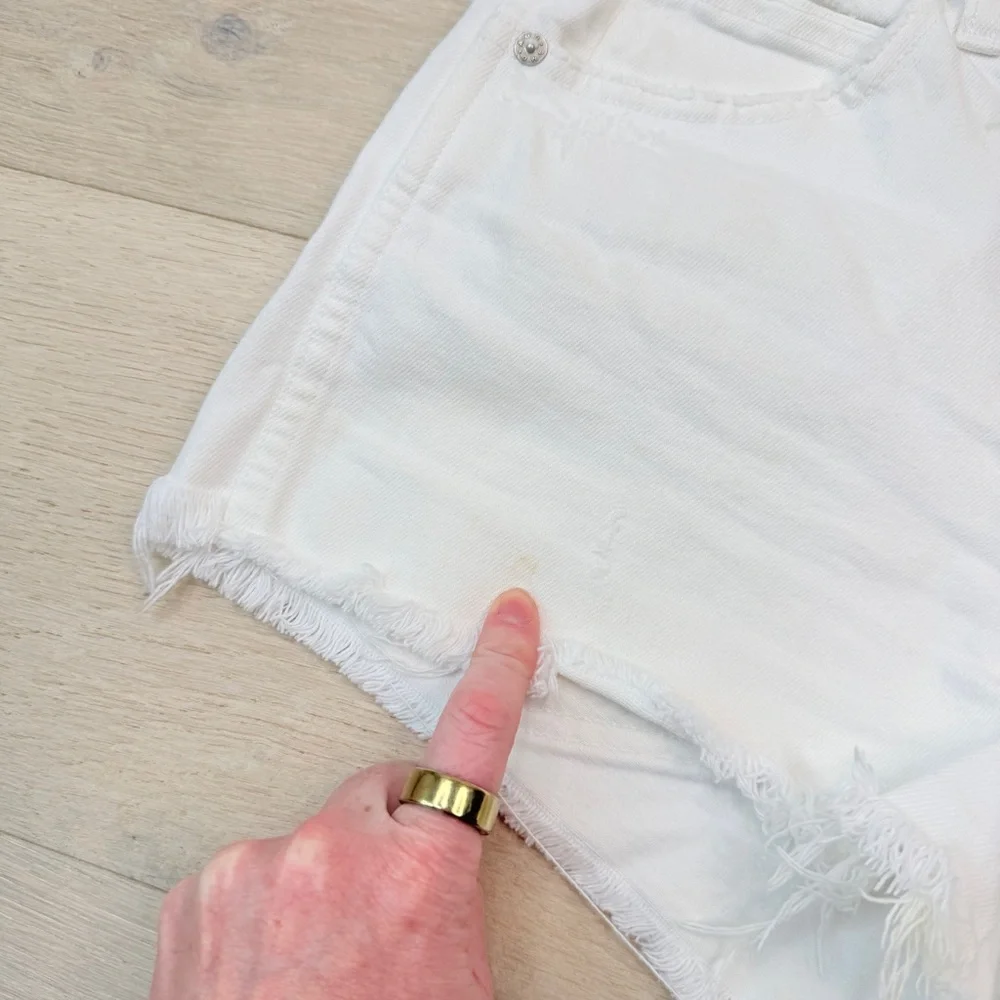 AMO Women's White Denim Shorts